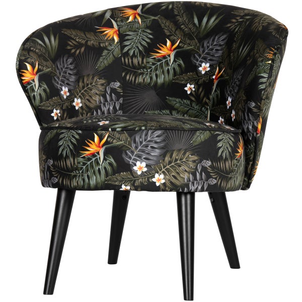 373267 B 02 VS FA Bo fauteuil fluweel bloem print EA