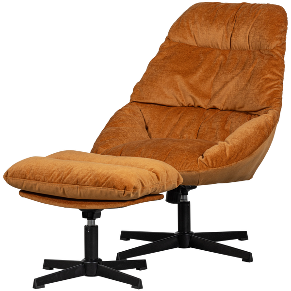 374084 G 02 VS WE Yaro fauteuil met hocker ginger SA