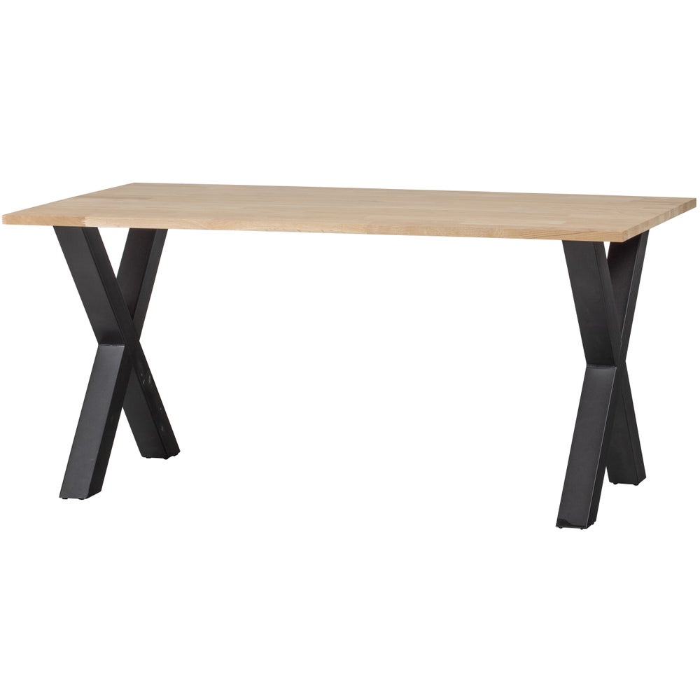 376014 A 02 VS FA Tablo tafel eiken Alkmaar poot metaal 160x90 SA 1