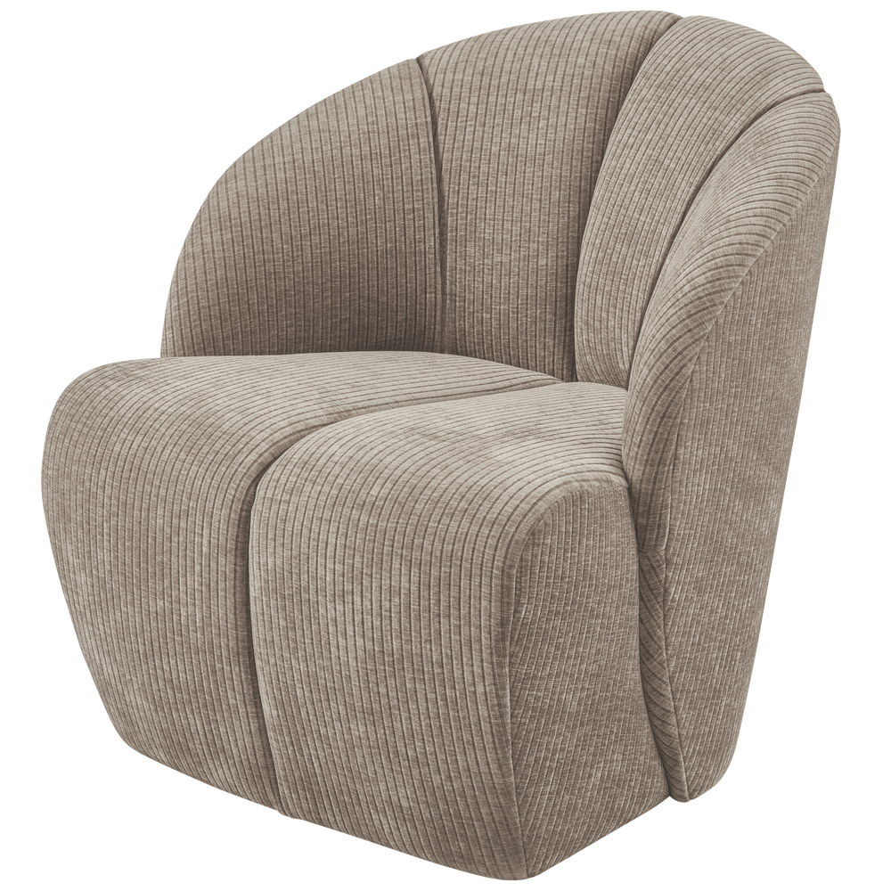 377463 D 02 VS WE Mojo draaifauteuil geweven ribstof donker zand SA