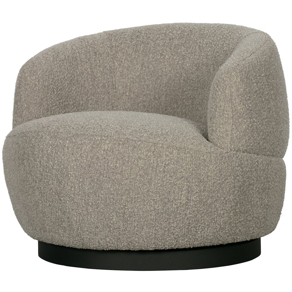 800037 N 02 VS BP Woolly draaifauteuil boucle naturel gemeleerd EA